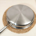 Poêle en inox avec revêtement intérieur lisse – manche inox