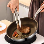 Poêle en inox avec revêtement intérieur lisse – manche inox