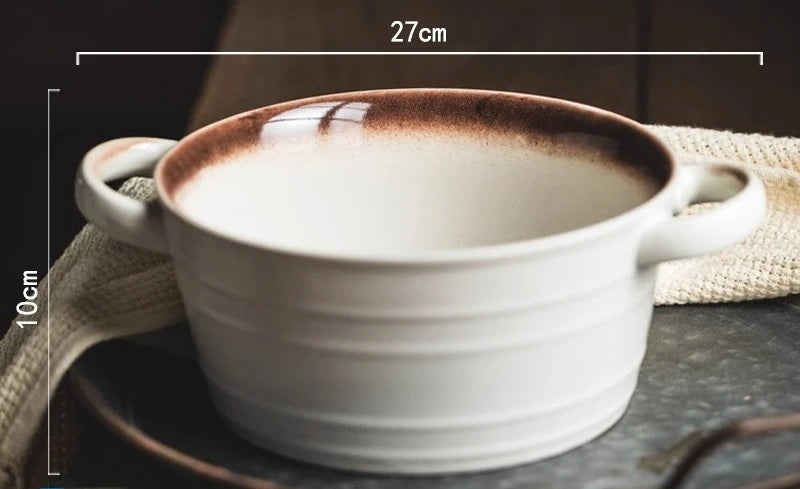 Bol cocotte en céramique avec poignées – format individuel